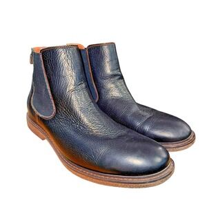 Dockers Florsheim MENS 11.5 PRE-OWNED Leather Slip On Ankle Boots Black AntiSlip